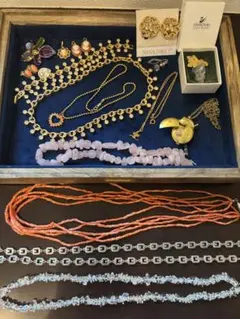 サンゴ パール 琥珀ネックレスなど11点まとめSILVER刻印あり - メルカリ