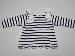 petit main ストライプ 長袖Tシャツ 80