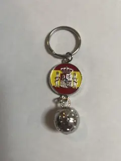 スペイン国旗 サッカーボール キーホルダー