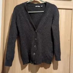 UNIQLO ウール ダークグレー カーディガン