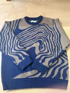 INHERIT 波模様 ニットセーター