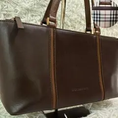 ✨極美品✨バーバリー ハンドバッグ ノバチェック シャドーホース オールレザー