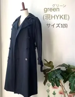 green (HYKE ハイク) ライナー付トレンチコート＊春秋冬 ネイビー 紺