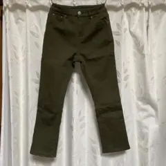 カーキ 裏起毛 パンツ