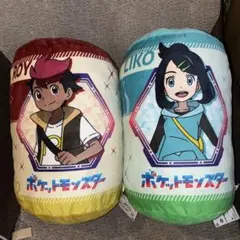 ポケットモンスター 円柱型クッション 2個　マスカーニャ ルカリオ　新品