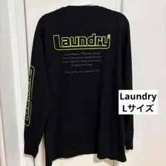 Laundry ブラック Lサイズ 長袖カットソー ロンT 蛍光 トレーナー