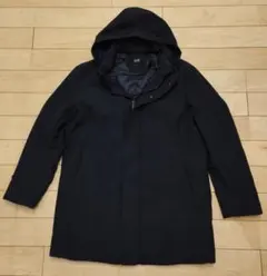 ユニクロ　ハイブリッドダウンコート Lサイズ　黒