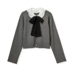 CELFORD デタッチャブルレースカラーカーディガン