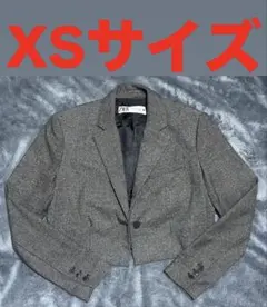 ZARA クロップド丈 グレンチェック ジャケット XS グレー