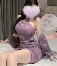 L*a様 パープルレースタイトミニドレス