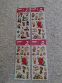 平成レトロ　スヌーピー　シール　4枚セット　新品未開封