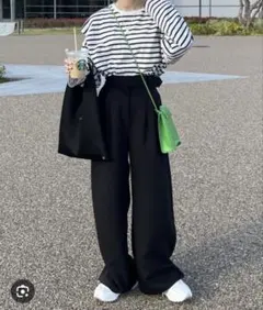 hinari ヘムフック 2WAYワイドパンツ S