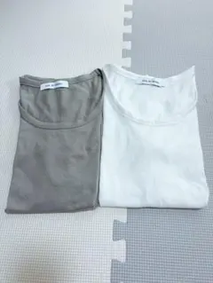 AZUL by moussy カーキ、ホワイト半袖Tシャツ2枚セット