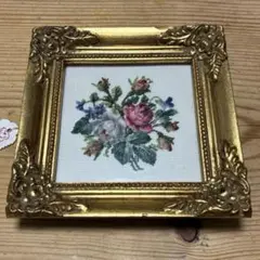 Maria Stransky プチポワン 額装 花柄 刺繍 - メルカリ