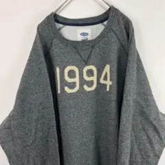 USA古着 old navy オールドネイビー ラグラン スウェット グレー