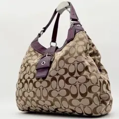 COACH ショルダーバッグ ソーホー シグネチャー キャンバス レザー