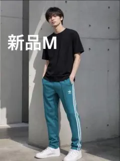adidasメンズ トラックパンツ緑M 新品iy9876のサムネイル