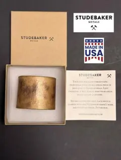 新品　STUDEBAKER METALS ワイドカフ　2インチ　バングル　真鍮のサムネイル