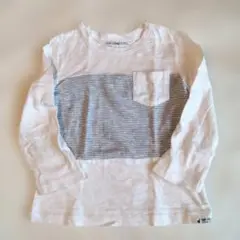 babyGap ギャップ 長袖Tシャツ 95 ホワイト ボーダー ポケット