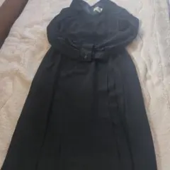 黒の襟付きロングワンピース　15号　エトワール