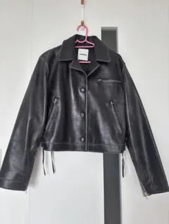 sandro サンドロ　本革　ジャケット　ブラック　ブラウン　レディース SANDRO オーバーサイズ レザージャケット | ブラウン | FARFETCH JP