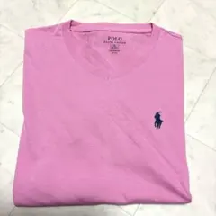POLO Ralph Lauren ピンク VネックTシャツ ポニー刺繍 半袖のサムネイル