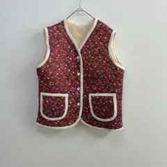 韓国 キムジャンチョッキ ハルモニチョッキ ハルモニベスト 防寒 花柄 FREE