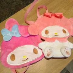 【匿名配送】マイメロディぬいぐるみポシェット　ポーチ　夢屋　ガチャガチャ