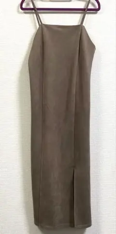 キャミワンピース スエード風