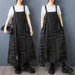 大きいサイズ サロペット　ワンピース　ロング　レディース 春夏　 新品 スカート