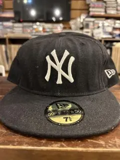 New Era ニューヨーク・ヤンキース ブラックキャップ 7 1/8