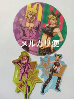 ジョジョ✖マツキヨ　ステッカー2枚＆コースター1枚　　　(ジョルノ＆徐倫)