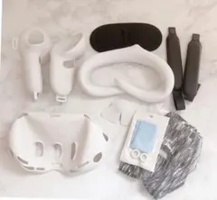 7in1 QQ3 アクセサリセット シリコン ヘッドセットカバー 落下防止 白