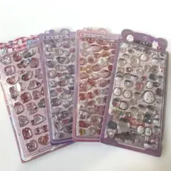 韓国限定　3Dシール　４枚セット　動物