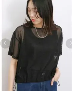 裾ドロストメッシュプルオーバーのサムネイル