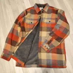 L.L.Bean　チェック　アウター　裏地フリース　ネルシャツ ジャケット　M
