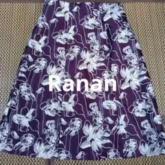 花柄フレアスカート パープル　　 サイズ73のサムネイル