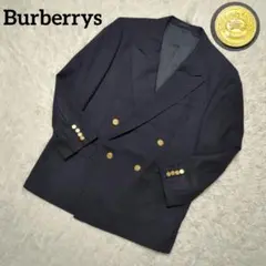 【人気デザイン・美品】バーバリー☆紺ブレ ジャケット 金ボタン シャドーホース