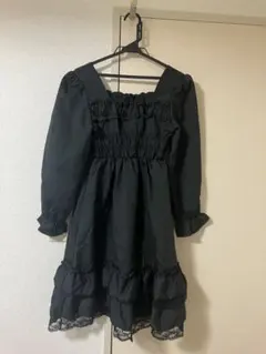 黒 ワンピース フリル ゴスロリ ハロウィン