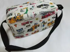9/末まで価格★値下げ【ハンドメイド】ふわふわ通園バッグ/ くるま白