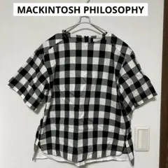 MACKINTOSH PHILOSOPHY チェック柄 半袖ブラウス 36のサムネイル