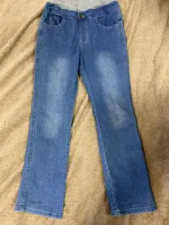 3can4on デニムブルー ストレートパンツ 130