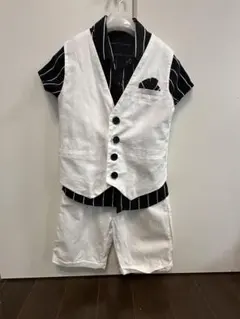 子供服　フォーマルスーツ ホワイトブラック