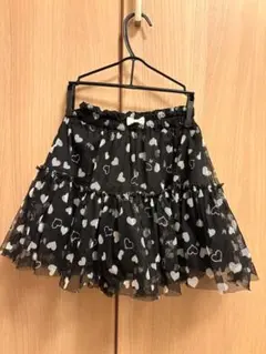 ハート柄フリル付きチュールスカート