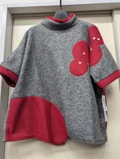 冬物　hanahana オシャレかわいいデザイン　半袖プルオーバーベスト