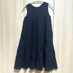 グローバルウォーク黒ノースリーブティアードワンピース　size130