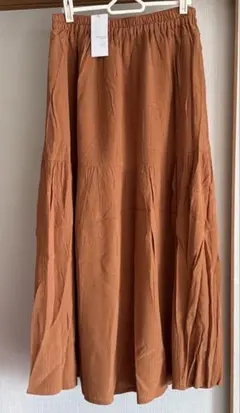 ティアードギャザースカート　Ｌサイズ　アメリカンホリック　オレンジ　新品未使用