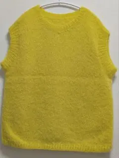 新品!!　イタリア製モヘア糸　手編みベスト