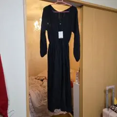 GRL 黒ロングワンピース S