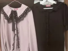 【MARS】ピンクと黒のブラウス2点セット/量産型/地雷